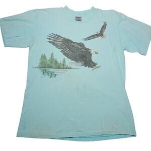 Vintage Bald Eagle Nature National Wildlife Federation T-Shirt 1989 Size XL